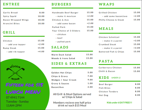 Woods And Irons Restaurant @ The Moranbah Golf Club - Accommodation Mooloolaba 4